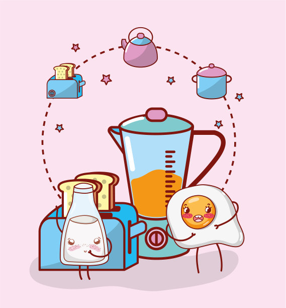 厨房物品卡通卡哇伊卡通图片下载