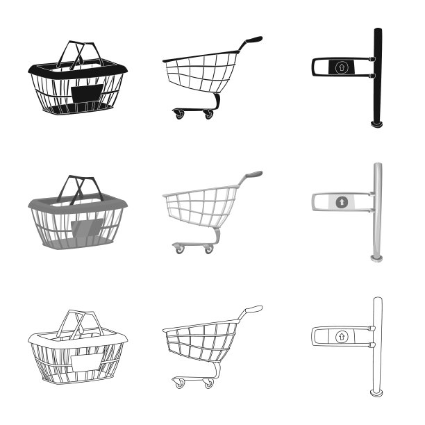 孤立对象的食品和饮料图标集图片下载