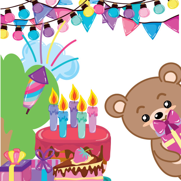 生日动物卡通图片下载