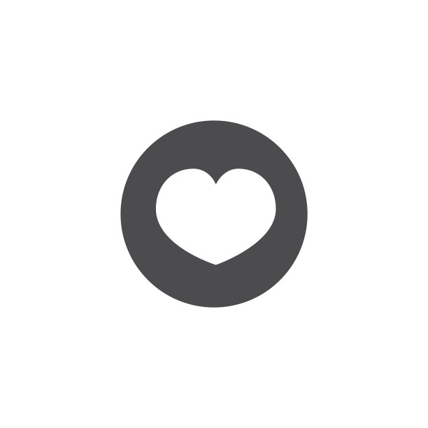 一个心形图标为网络商业金融和图片下载