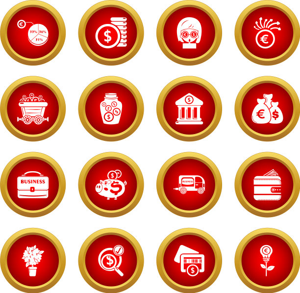 商业图标设置简单的风格图片下载