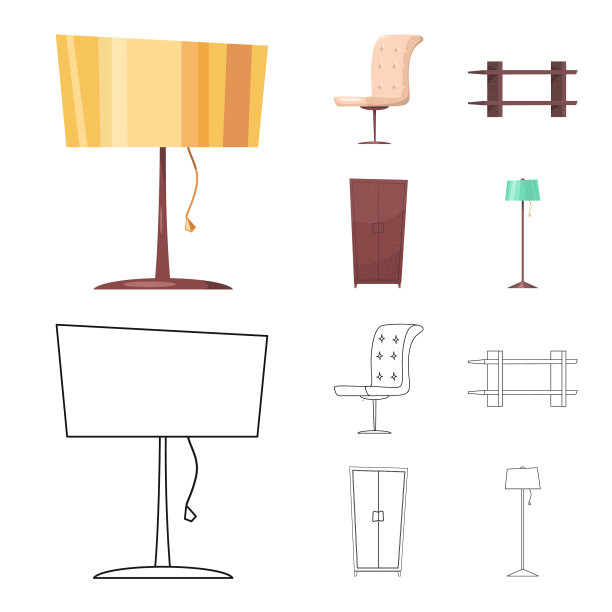 家具、公寓符号设计图片下载