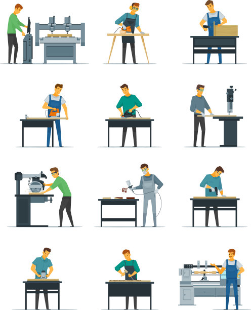 木工服务平面图标图片下载