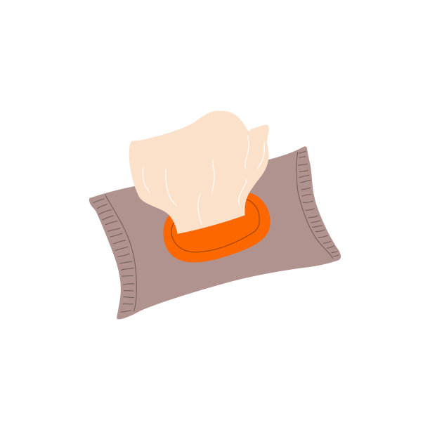 打开湿纸巾包。抗菌纸巾，清洁纸巾。卫生卫生美容理念。卡通矢量插图孤立的白色背景图片下载