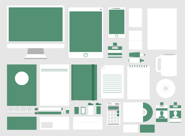 集现代扁平设计于一身的企业风格图片下载