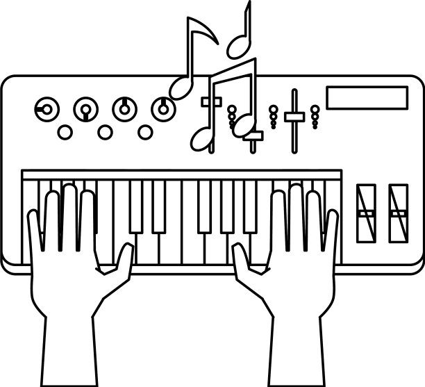 音乐键盘孤立图片下载