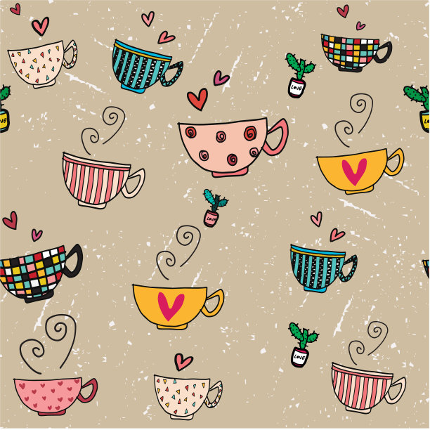 无缝背景涂鸦手绘集图片下载