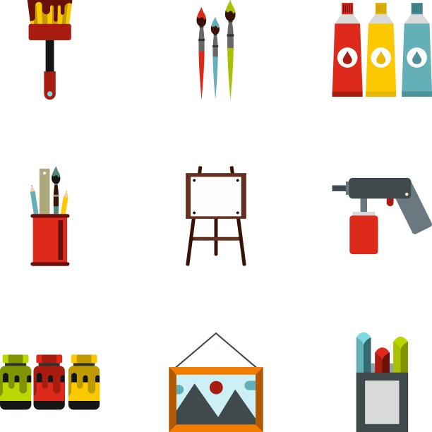 绘制图标设置平面样式图片下载