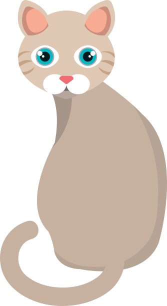 可爱的猫吉祥物图标图片下载