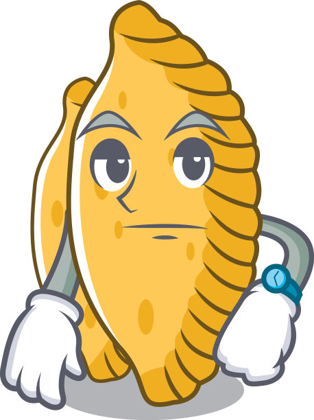 卡通风格的吉祥物等着蜡笔图片下载