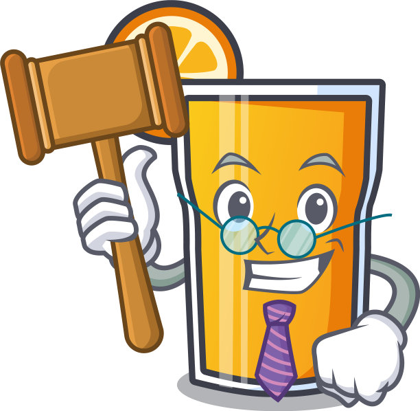 评判橙汁卡通吉祥物图片下载