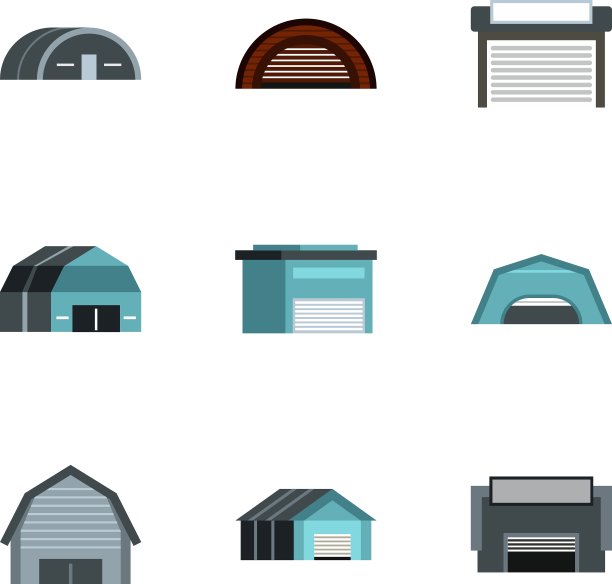 仓库图标的类型设置为平面样式图片下载