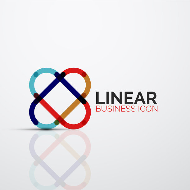 抽象的花朵或星星极简的线性图标图片下载