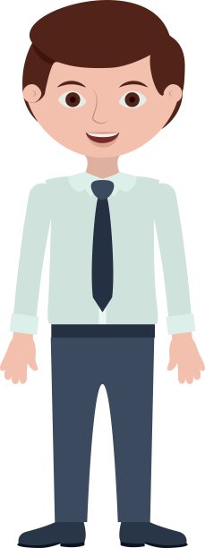 孤立男孩卡通设计图片下载