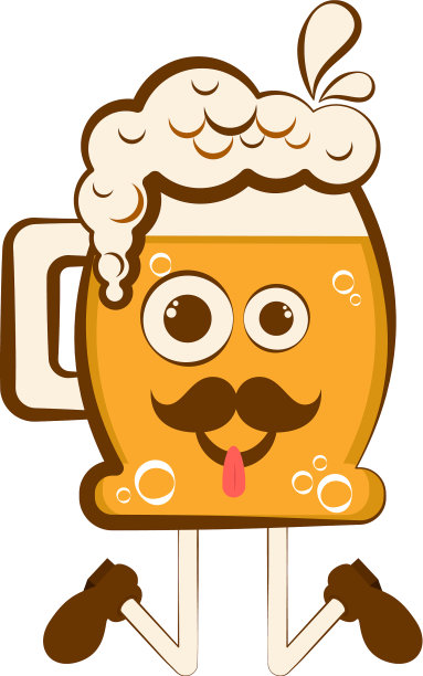 经典快乐啤酒卡通人物图片下载