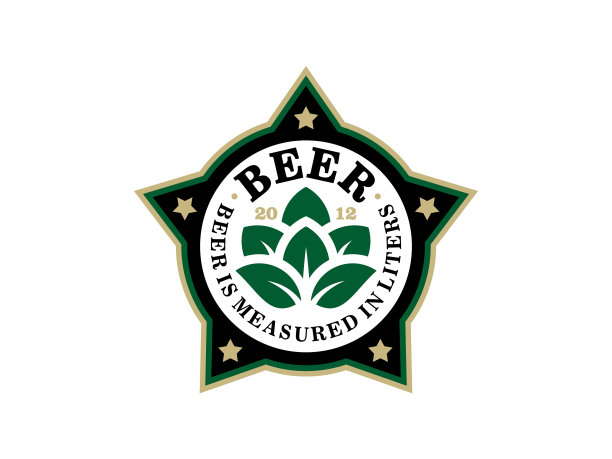 现代专业的手工啤酒标签图片下载