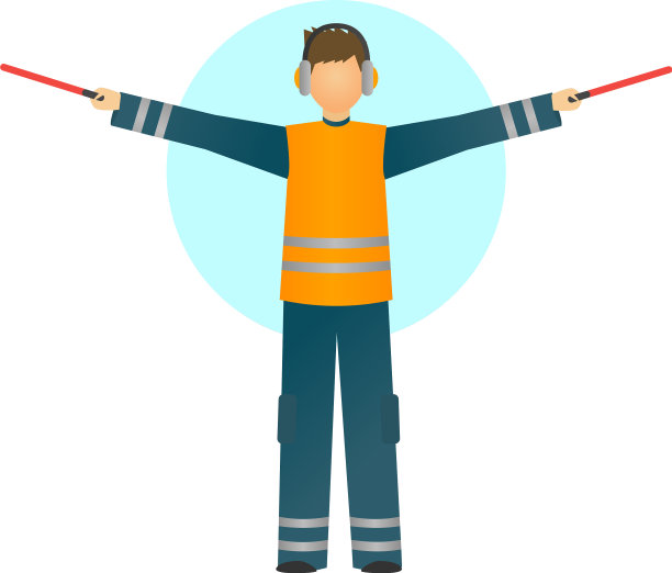 特殊工人在反光服装展示图片下载