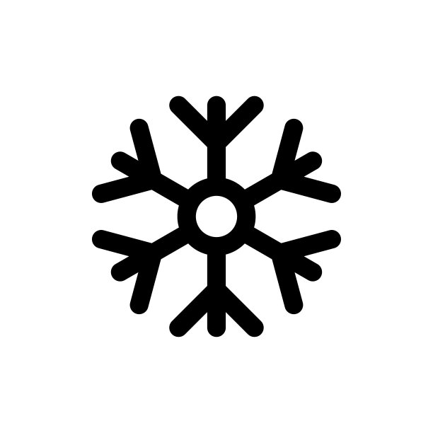 雪花图标扁平矢量模版设计图片下载