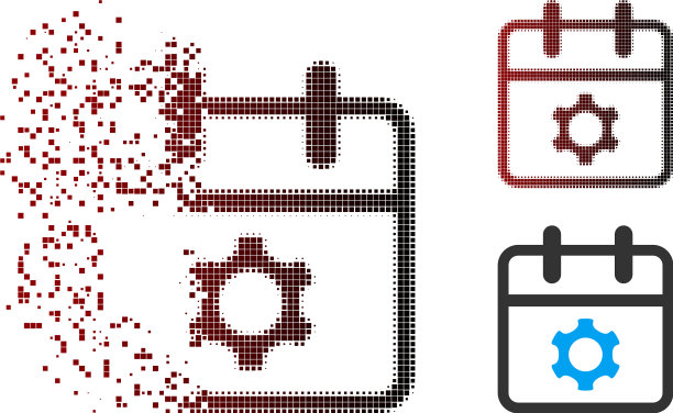 溶解像素半色调服务日图标图片下载