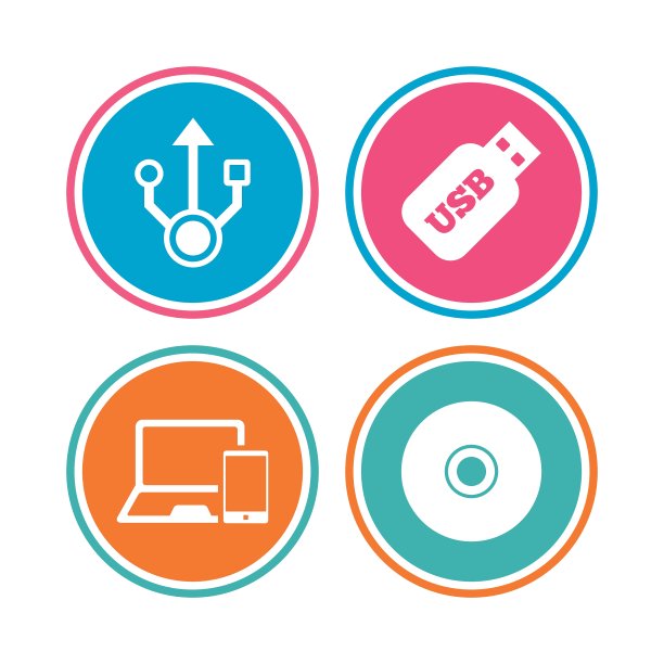 Usb闪存驱动器图标笔记本电脑或笔记本电脑图片下载