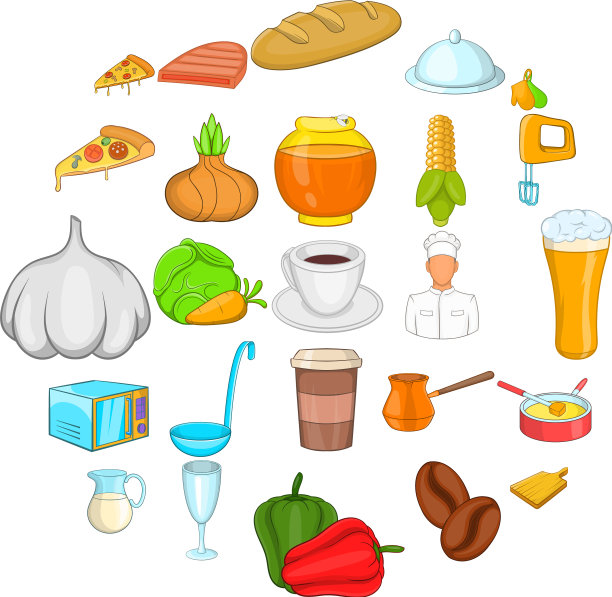 套餐图标设置卡通风格图片下载