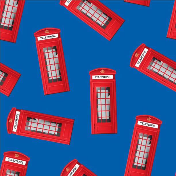 逼真详细的3d红色伦敦电话亭图片下载