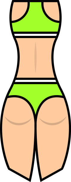 比基尼底或丁字裤内衣平面图标图片下载