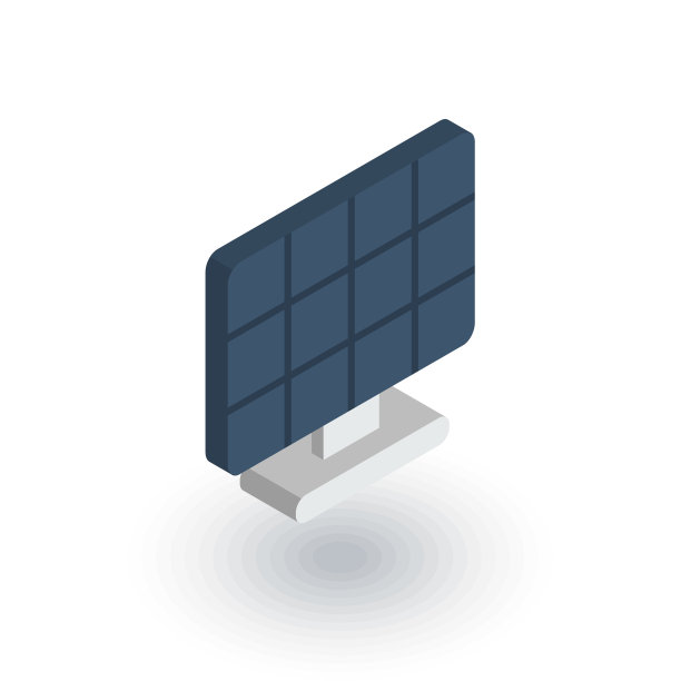 太阳能板替代太阳能等距平面图片下载