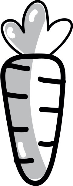 剪影健康胡萝卜蔬菜图标图片下载