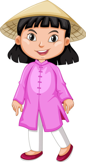 穿粉红色衣服的越南女孩图片下载