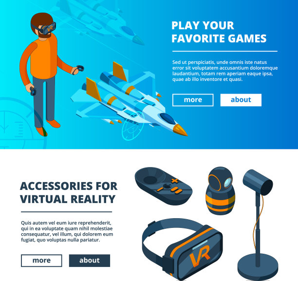 Vr横幅虚拟游戏模拟便携图片下载