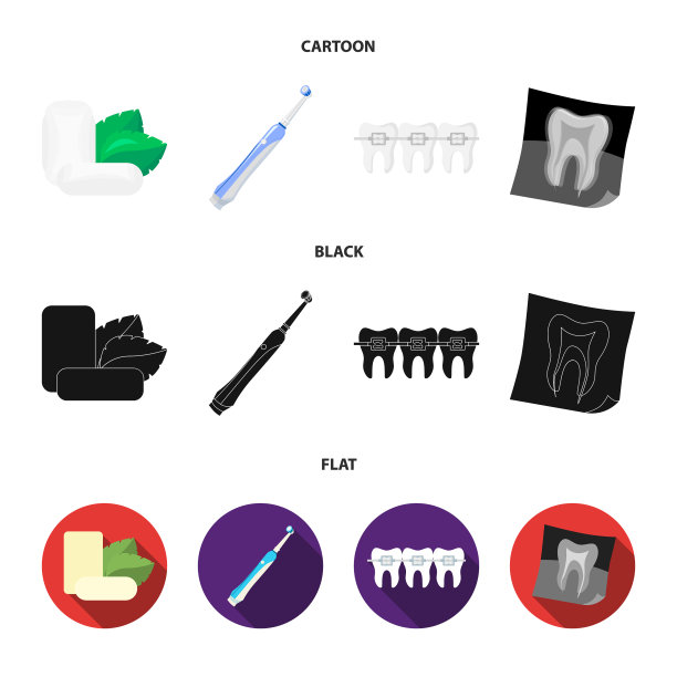 薄荷口香糖配薄荷叶牙刷用图片下载