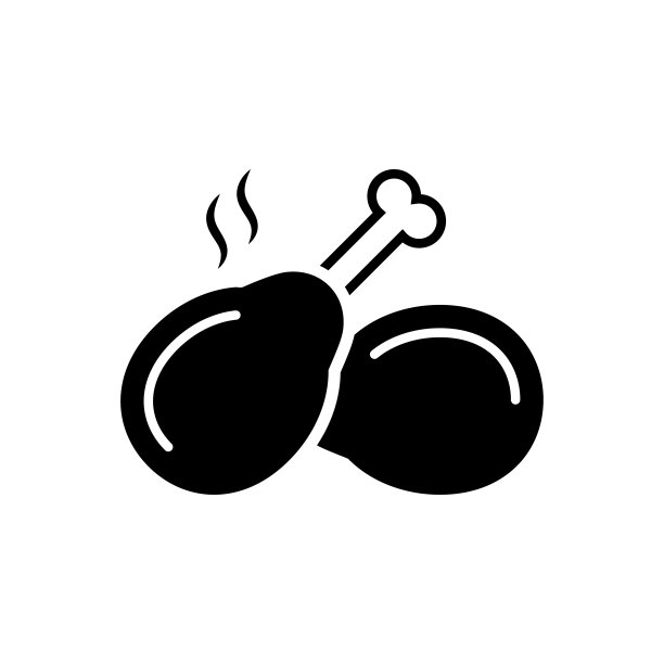 炸鸡图标矢量插图模板设计流行图片下载