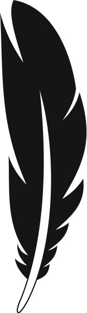 装饰羽毛图标简约风格图片下载