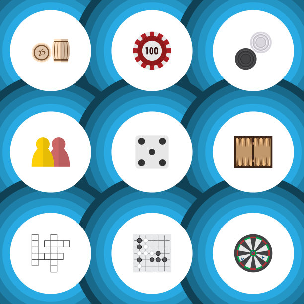 平面图标游戏的方格双陆棋图片下载