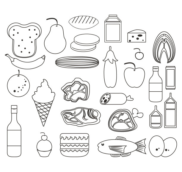 一套食物图标图片下载