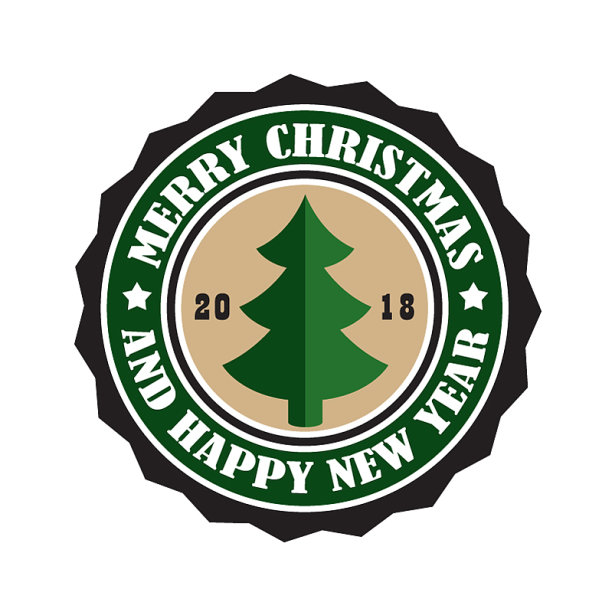 2018圣诞快乐贴纸图片下载