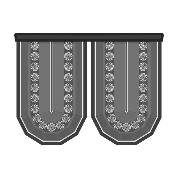 飞檐单图标在单色风格的花冠图片下载