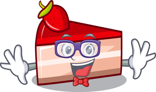 极客草莓蛋糕卡通人物图片下载