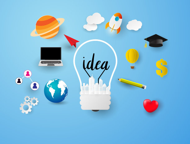 想法概念灯图标集图片下载