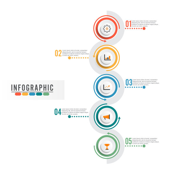 摘要三维信息图模板与五图片下载