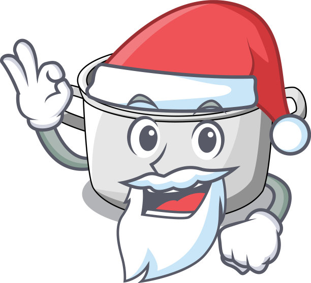 圣诞老人卡通自制炖汤锅图片下载