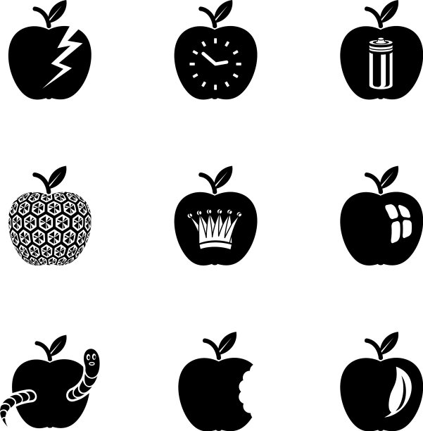 苹果世界图标设置简单的风格图片下载