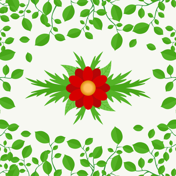 红色的花束在春天的背景图片下载