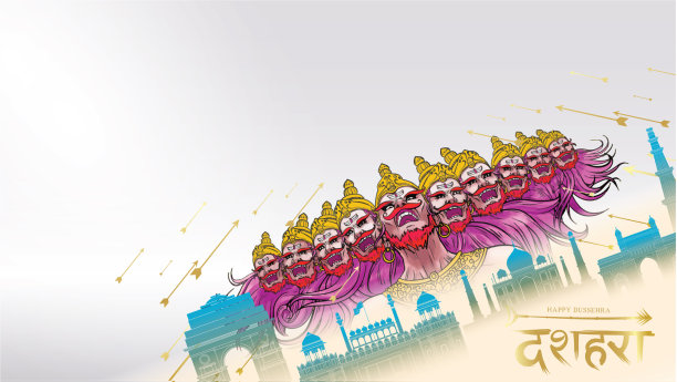 主罗摩在快乐的杜塞赫拉杀了拉瓦纳图片下载