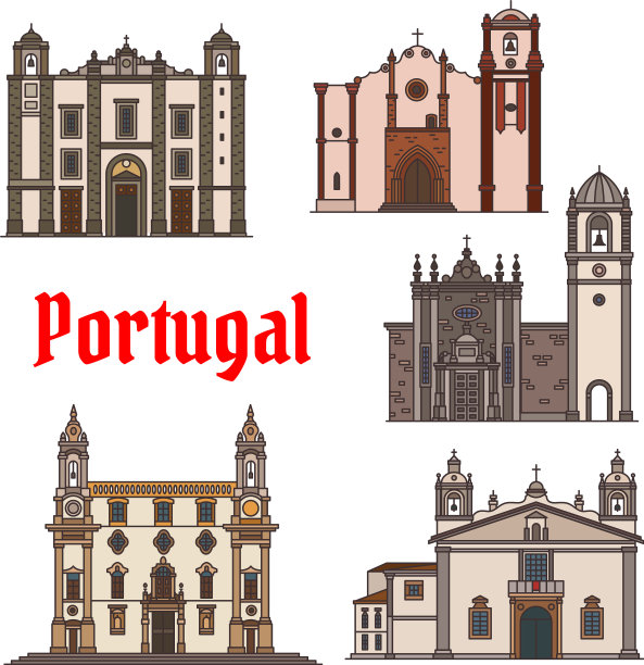 葡萄牙旅游地标旅游设计图片下载