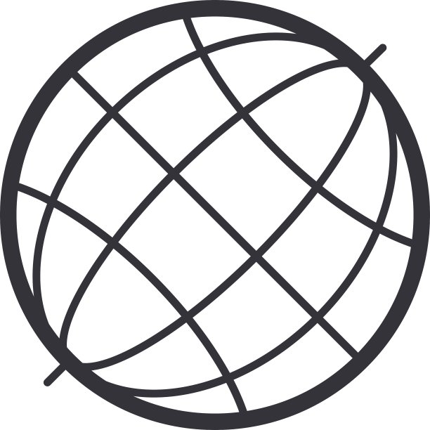 黑色剪影球体世界地图图片下载