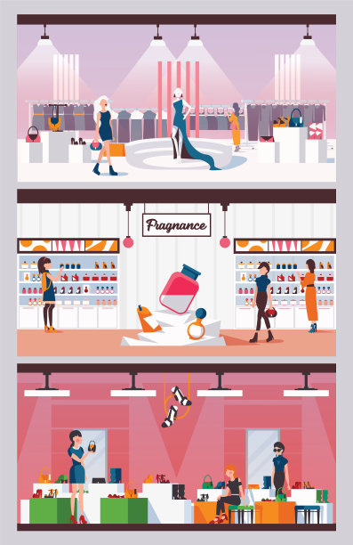 女式香水概念鞋和箱包图片下载