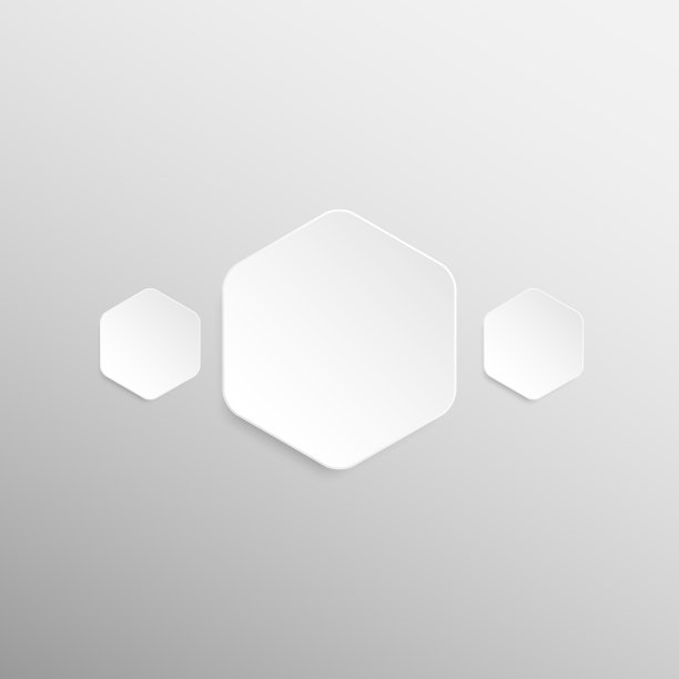 纸横幅设计模型六边形图片下载