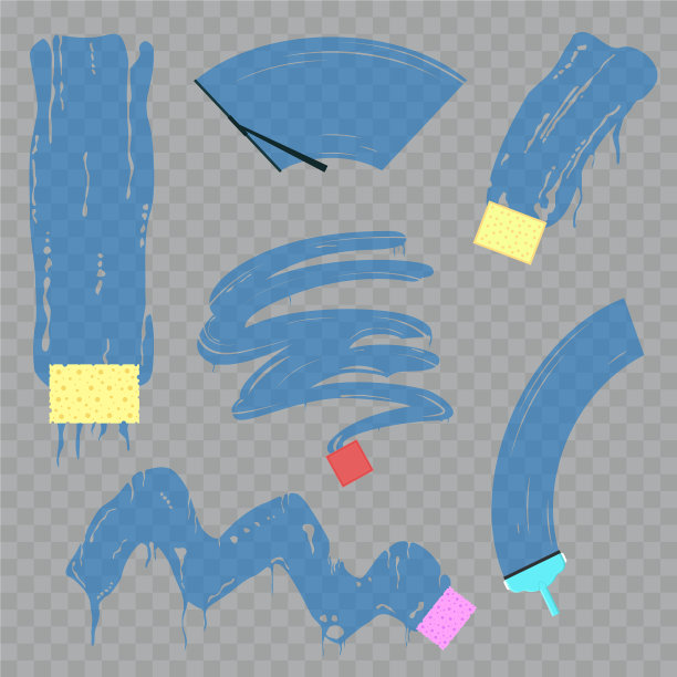 在透明背景上擦拭玻璃污渍图片下载